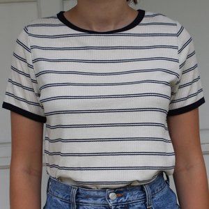 Ribbed Ringer Tee
